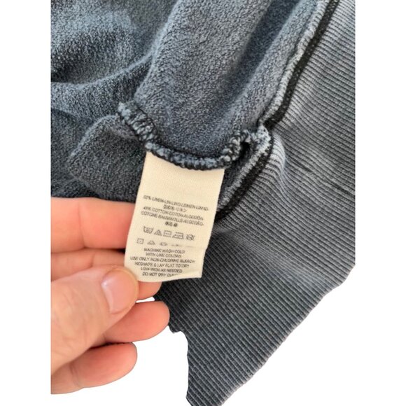 Free People Womens Top M Blue 3/4 Sleeve Asymmetrical Hem Pullover - Picture 9 of 10